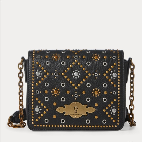 NWOT Polo Ralph Lauren Studded Crossbody Handbag - Picture 1 of 6